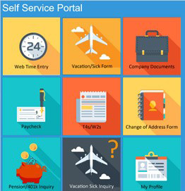 Screenshot of Construction Payroll and HR self service portal